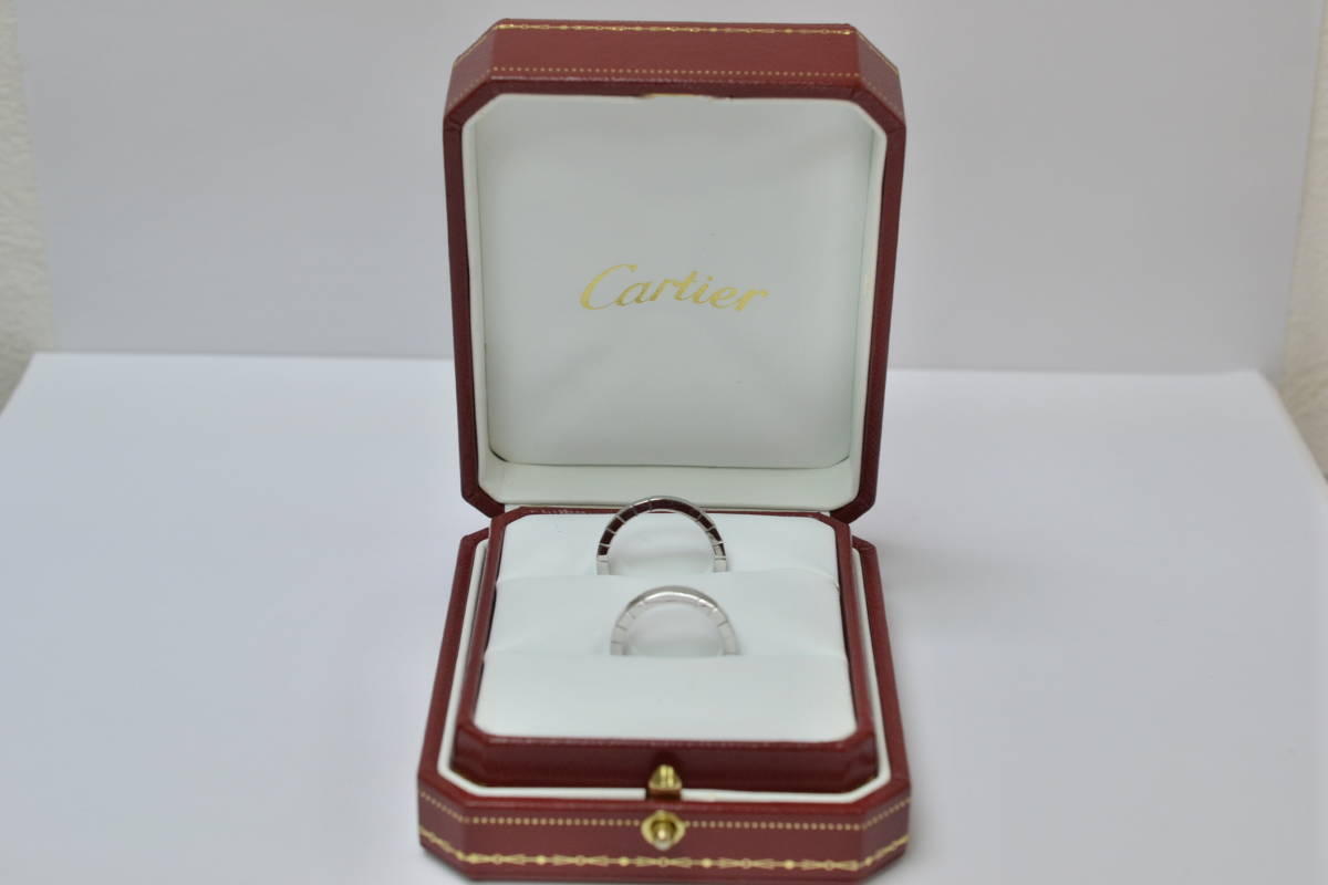 ☆極美品 K18WG Cartier カルティエ ラニエール ペアリング 6.4g&7.2g 
