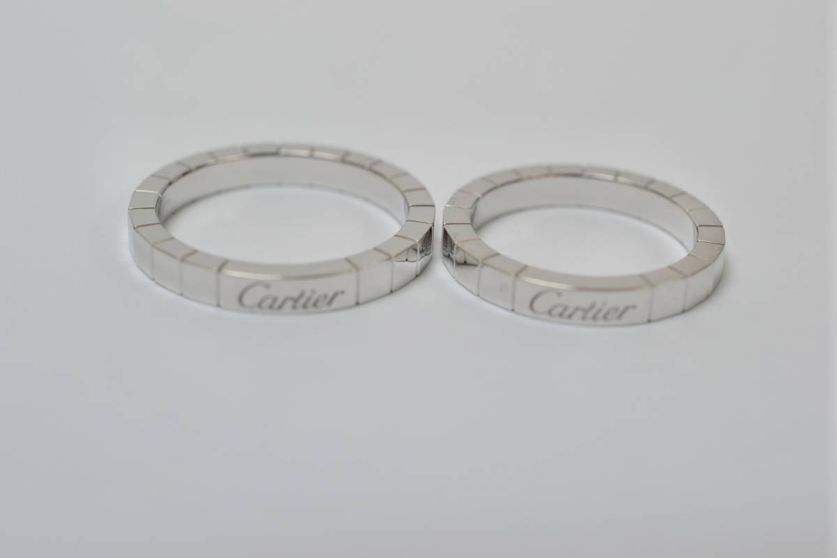 ☆極美品 K18WG Cartier カルティエ ラニエール ペアリング 6.4g&7.2g 