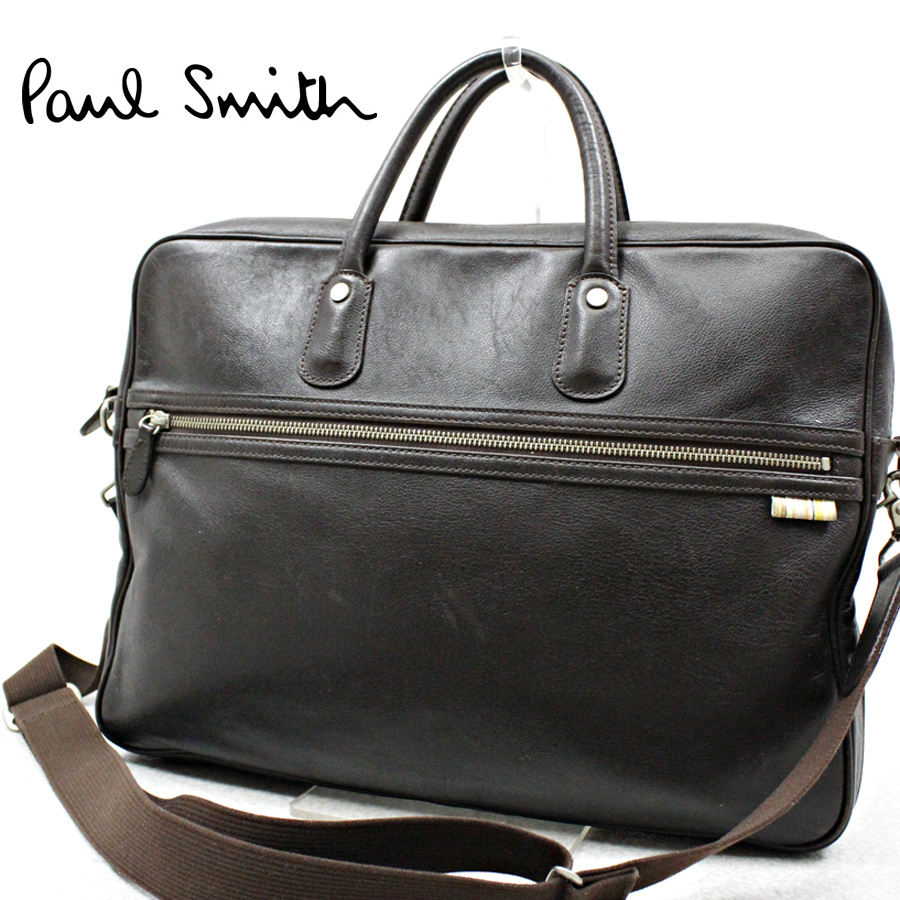 参考価格￥47，960- 美品 PAUL SMITH ポールスミス 本革 オールレザー