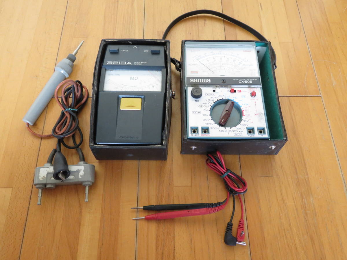  YOKOGAWA 電池式 絶縁抵抗計 3213A SANWA サンワ アナログマルチテスター CX-505 高抵抗測定 ジャンク(電気計測器)｜売買されたオークション情報、yahooの商品情報をアーカイブ公開 - オークファン 電気計測器