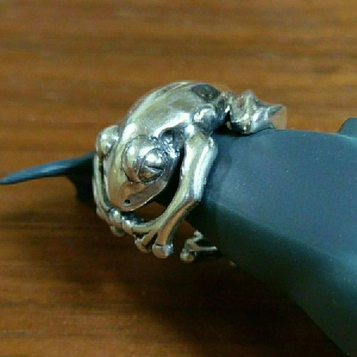 Silver 925 カエル リング 和銀 カエルリング 九弐五刻印 SV925 10号