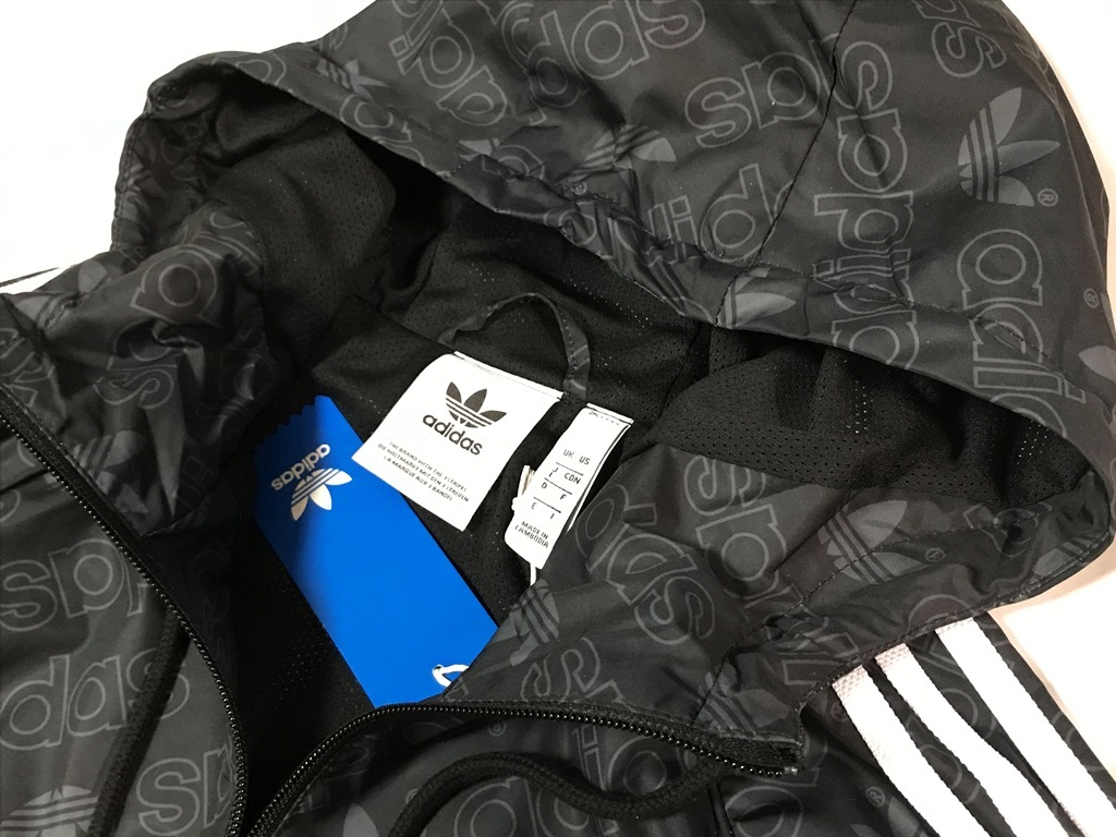 新品★adidas ORIGINALS アディダスオリジナルス★裏地メッシュフルジップウィンドブレーカー★メンズＬサイズ