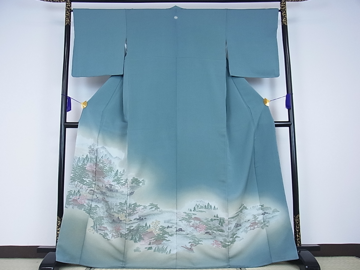 着物屋こころ□豪華色留袖 寿光織 伊勢物語 金糸 逸品 未使用 fu481