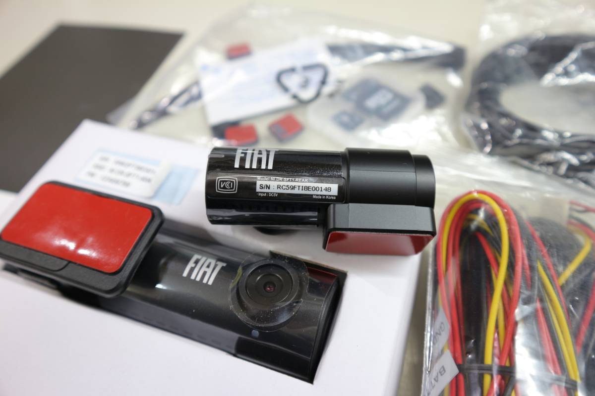 FIAT ドライブレコーダー フィアット DR-SFT1 純正 ドラレコ の 前後 