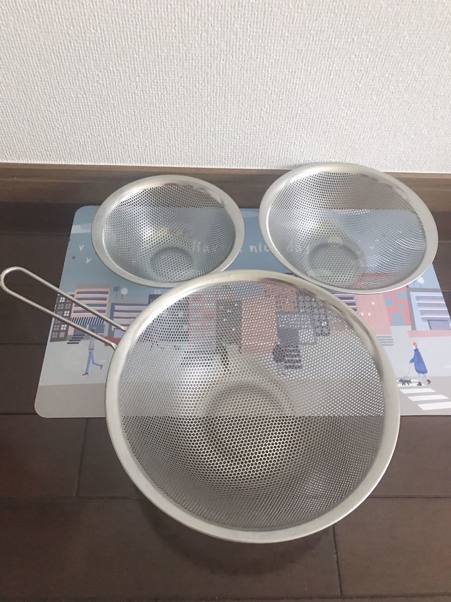 爆買い，正規品 柳宗理 やなぎそうり ステンレス製ザル 3点セット(ボール、ざる)｜売買されたオークション情報、yahooの商品情報をアーカイブ公開 - オークファン ボール、ざる