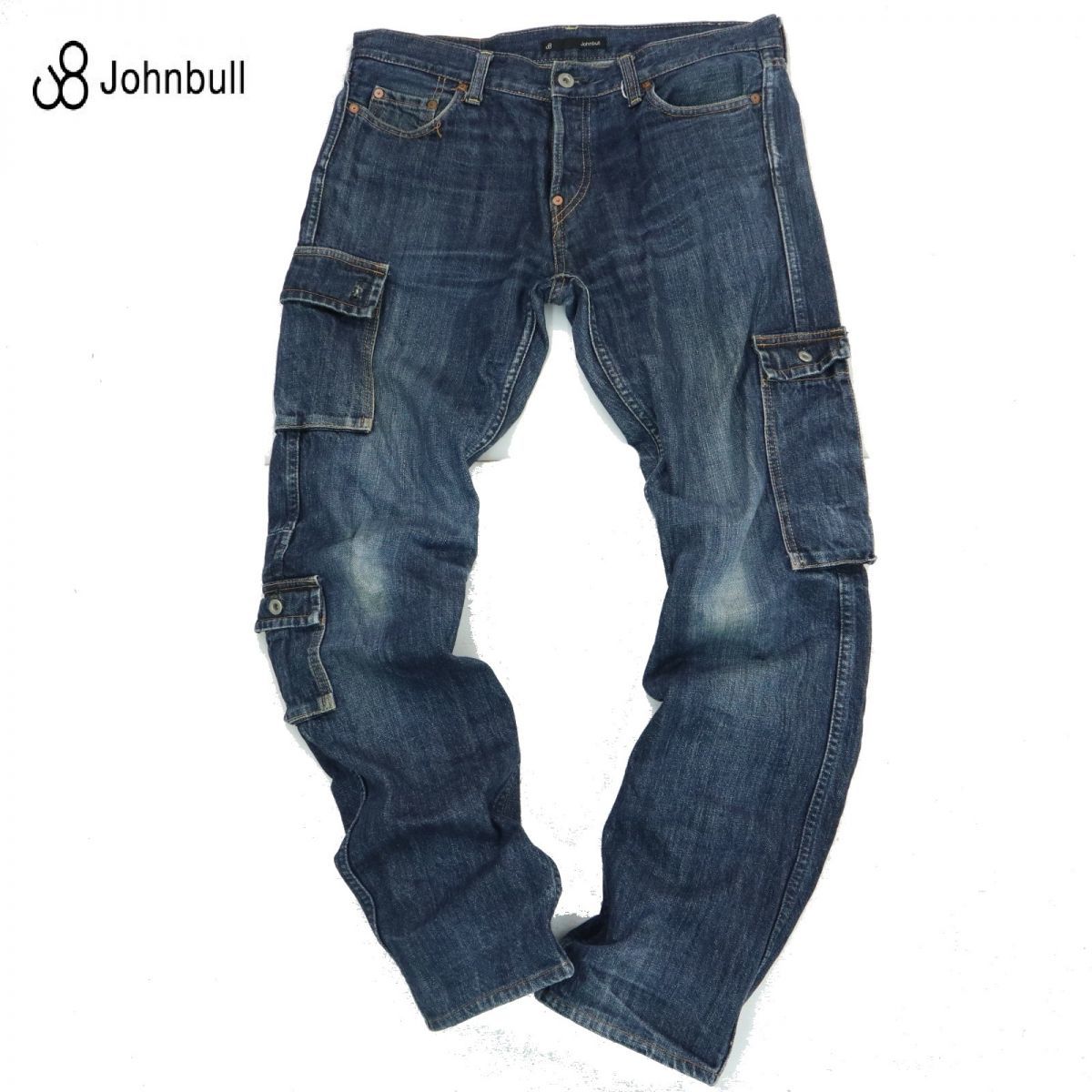  Johnbull ジョンブル 加工 インディゴ スリム カーゴ デニム パンツ ジーンズ Sz.LL メンズ 大きいサイズ c512bd2(ジーンズ)｜売買されたオークション情報、yahooの商品情報をアーカイブ公開 - オー 男性用
