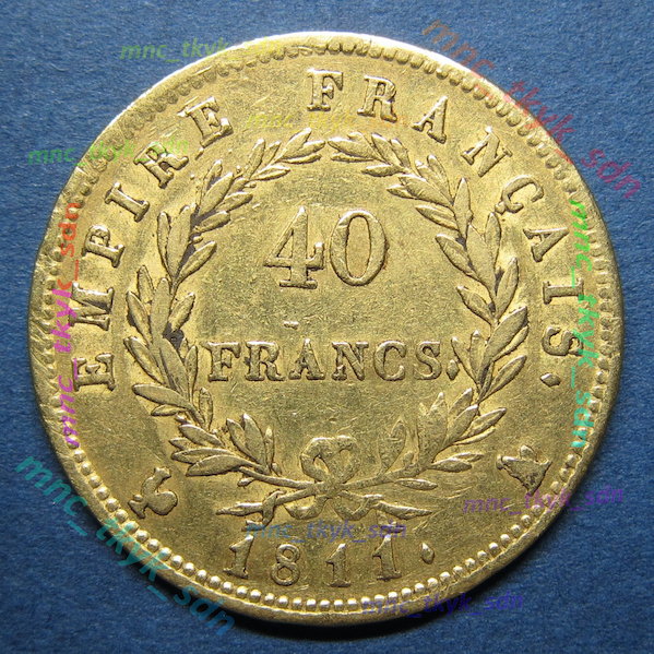 フランス ナポレオン金貨 1808A NGC AU55 フランス ナポレオン1世20