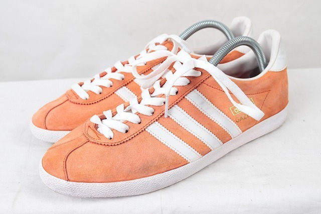 GAZELLE OG 27.0cm/アディダス ガッツレ― ガゼル adidas オレンジ 白 スニーカー メンズ 中古 古着 Tポイント ad2670