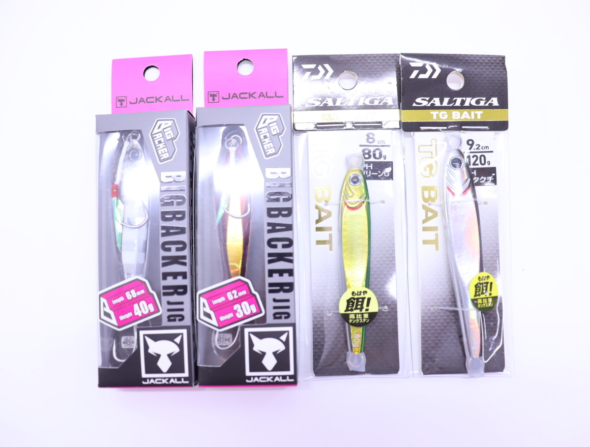 本物保証，送料無料 ダイワ ソルティガ TGベイト 80g 120g ジャッカル ビッグバッカージグ 30g 40g 4点セット(メタルジグ)｜売買されたオークション情報、yahooの商品情報をアーカイブ公開 - オークファン 海水