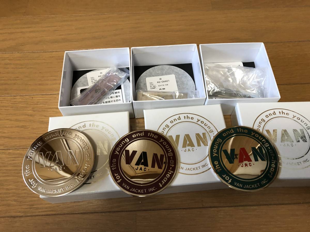未使用 未使用 VAN JAC ヴァンヂャケット カーバッジ グリーン VAN JAC 