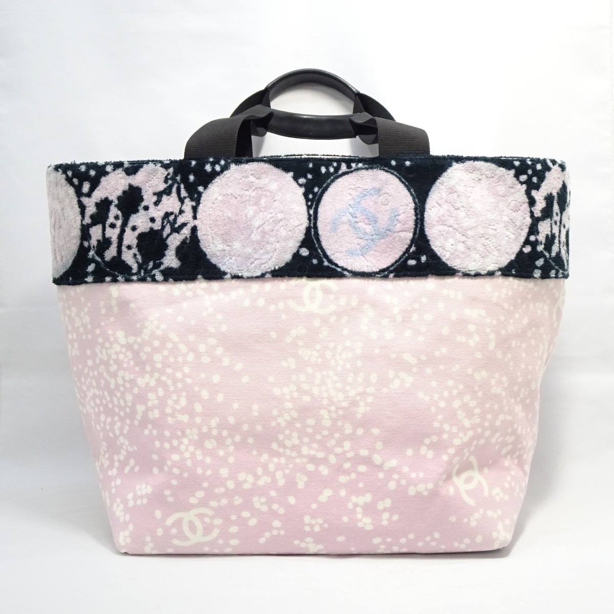 【USED】CHANEL シャネル　ハイサマーラージトート　ココマーク　キャンバス×パイル　バッグ