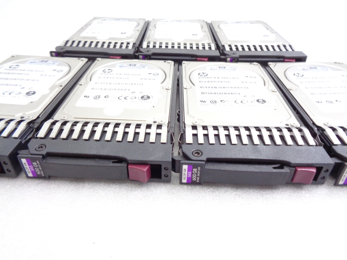 HP EG0600FBDSR 2.5インチHDD 600GB 10K SAS マウンター付き x 7台 