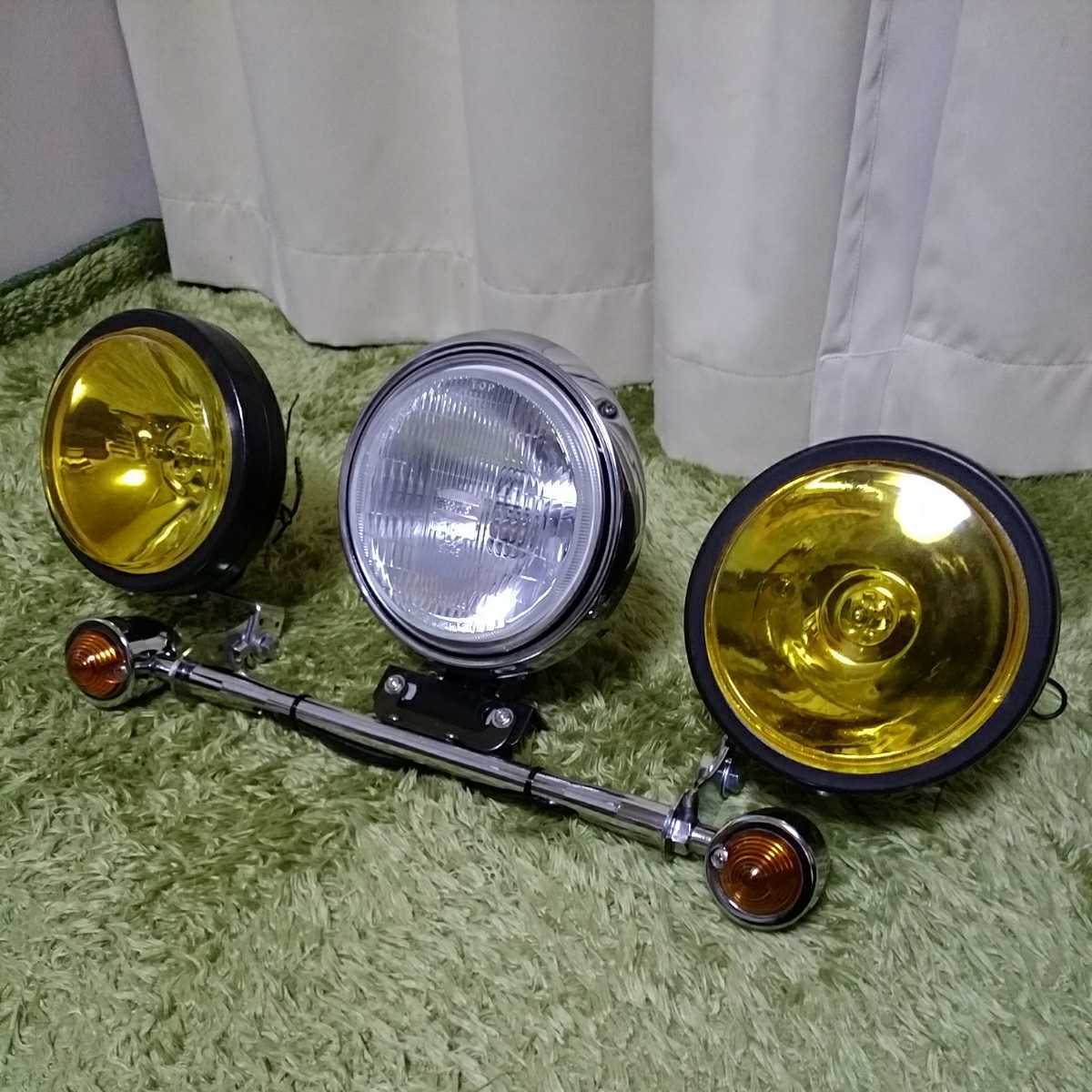 超激得，最新作 ビラーゴ250 使用 3連ライト ４TRヘッドライト LED ＋社外ウインカー フォグランプ(ヘッドライト)｜売買されたオークション情報、yahooの商品情報をアーカイブ公開 - オークファン ヤマハ用