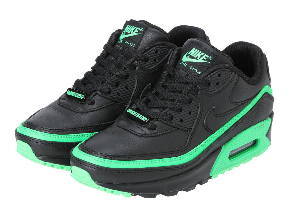 1円 新品未使用 即決 最安値 UNDEFEATED NIKE AIR MAX 90 GREEN ナイキ アンディフィーテッド エアマックス 90 緑 AIRMAX90 28cm US10 黒