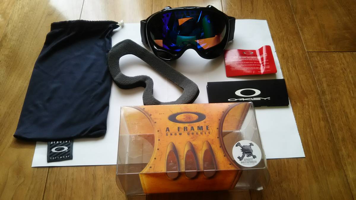 【ジャンク品】【未使用品】オークリー　スキー・スノーボードゴーグル　WISDOM SNOW 　satin　silver/persim mon Lens オマケあり_10