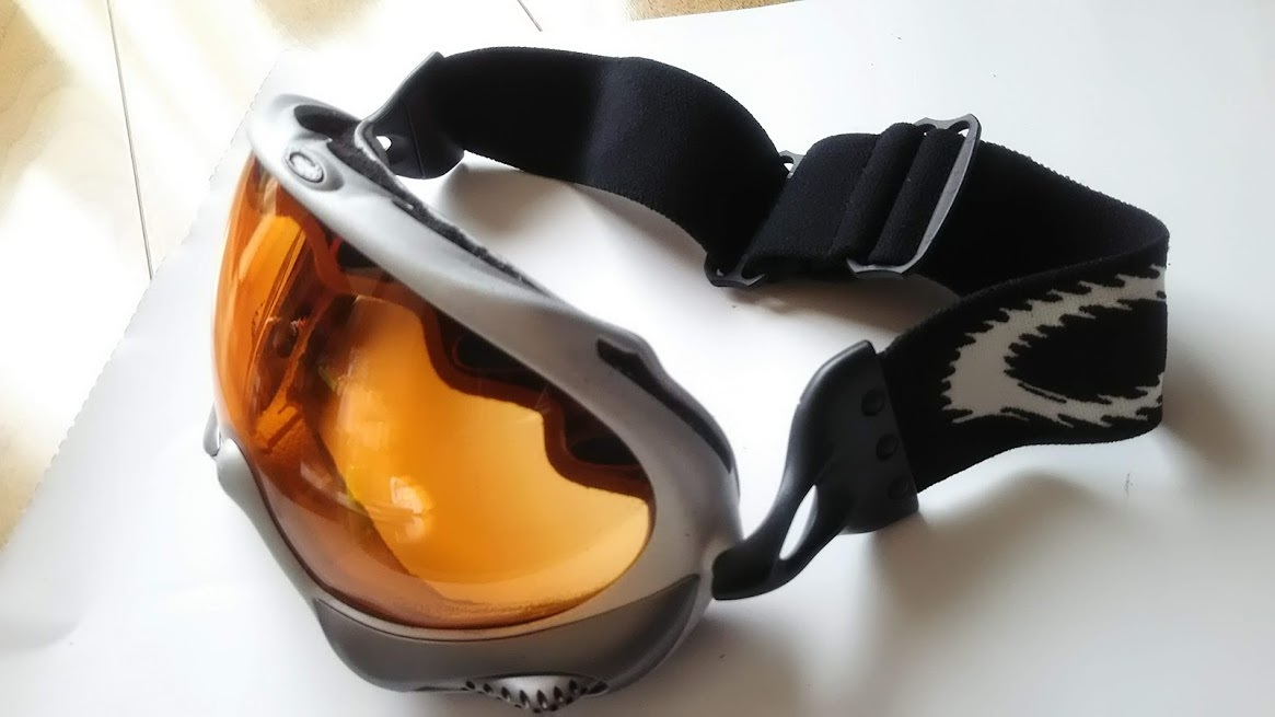 【ジャンク品】【未使用品】オークリー　スキー・スノーボードゴーグル　WISDOM SNOW 　satin　silver/persim mon Lens オマケあり_5