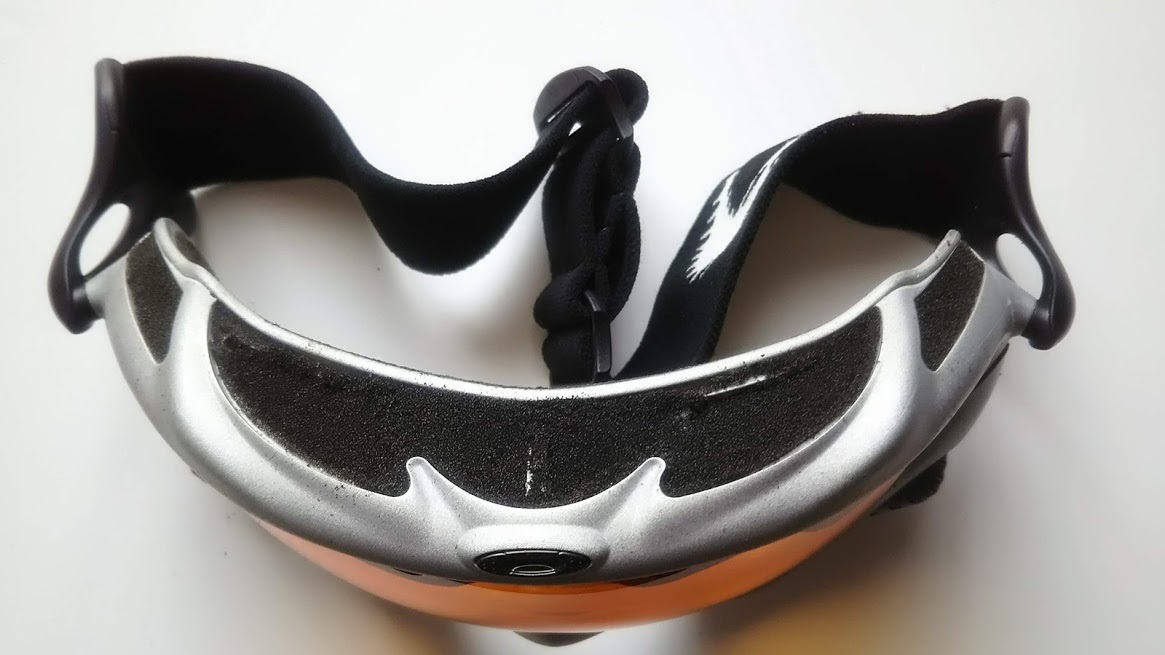 【ジャンク品】【未使用品】オークリー　スキー・スノーボードゴーグル　WISDOM SNOW 　satin　silver/persim mon Lens オマケあり_6