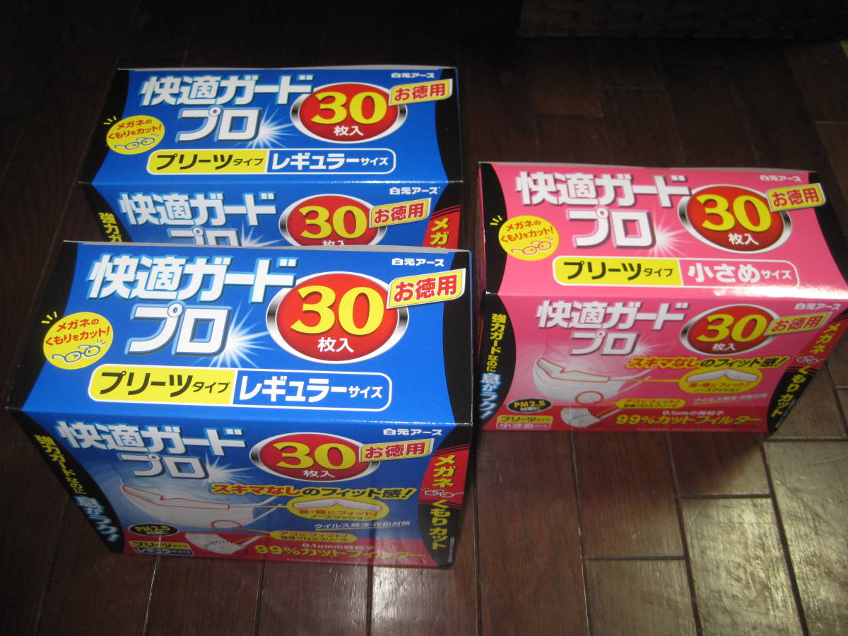 快適ガードプロ 白元アース プリーツタイプ 大容量 ふつうサイズ 