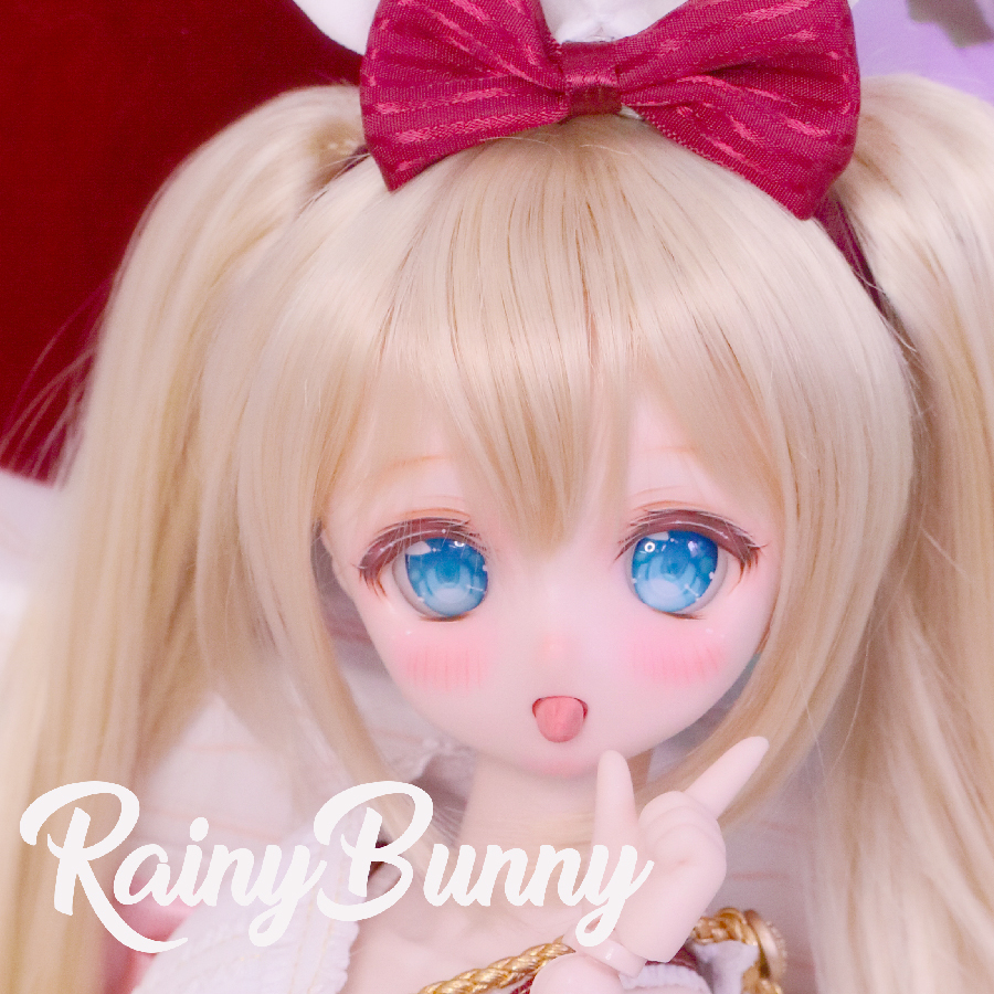 【RAINYBUNNY】DDH-01 セミホワイト肌ヘッド+BAF工房レジンアイ＋舌パーツ(３点セット)*~Little BunnyGirl Souffle バニーガール スフレ~*_1