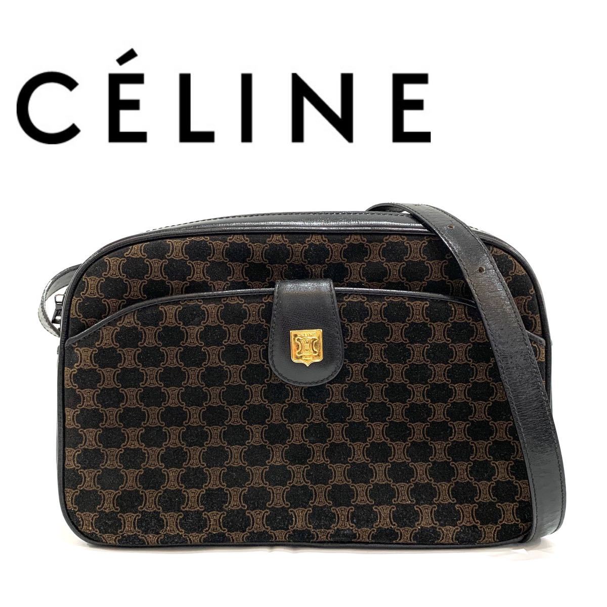 美品!!CELINE オールド セリーヌ マカダム(M02)スウェード レザー 