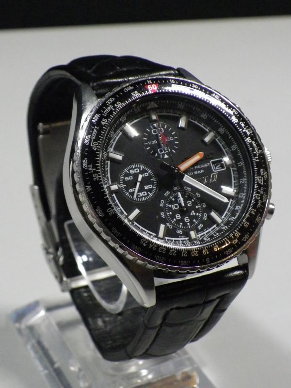 SEIKO セイコー ANA 7T92-0CF0 クロノグラフ ANAコラボ デイト