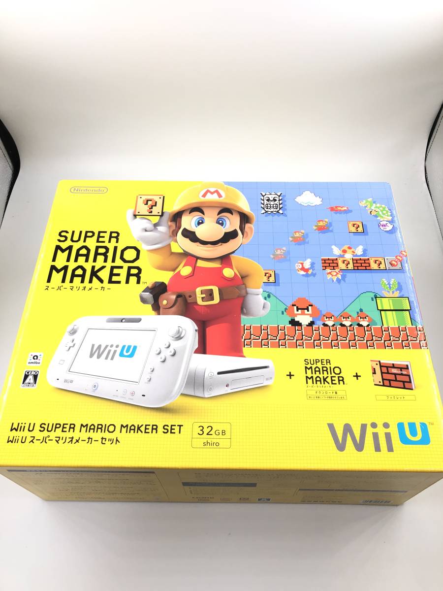 新品同様～極美品 完品】 Wii U スーパーマリオメーカー セット 画面に