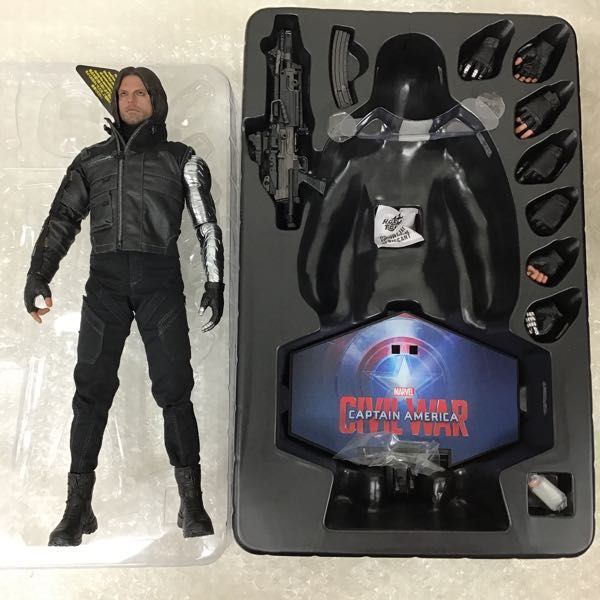 1円～ ホットトイズ ムービーマスターピース 1/6 キャプテン・アメリカ シビル・ウォー MMS 351 ウィンター ソルジャー