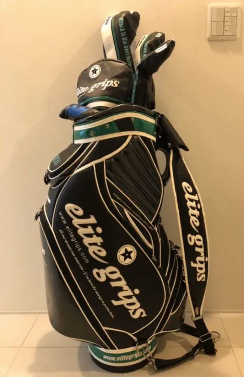  エリートグリップ キャディバッグ ツアー アスリート 限定 プレミア ヘッドカバー付き ブラック&times;グリーン Elite Grips(キャディバッグ)｜売買されたオークション情報、yahooの商品情報をア キャディバッグ