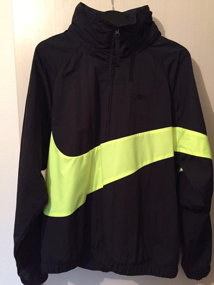 爆買い，安い NIKE アノラックジャケット ビッグスウォッシュ SWOOSH ANORAK ブラック フード付き Mサイズ(ナイキ)｜売買されたオークション情報、yahooの商品情報をアーカイブ公開 - オークファン ジャージ