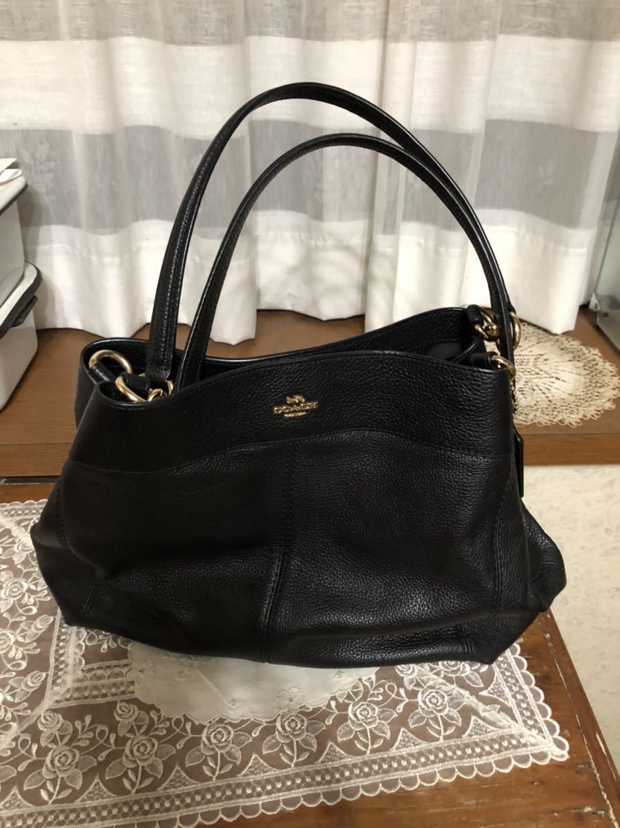 Brandol ⁄ COACH コーチ ショルダーバッグ 縦型 レザー 2way COACH