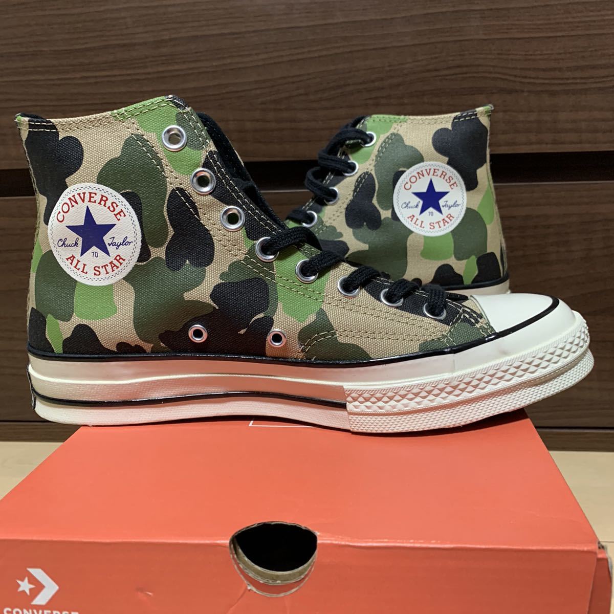 新品 CONVERSE チャックテイラー Hi CT70 カモ 迷彩 7.5 26㎝ 海外正規