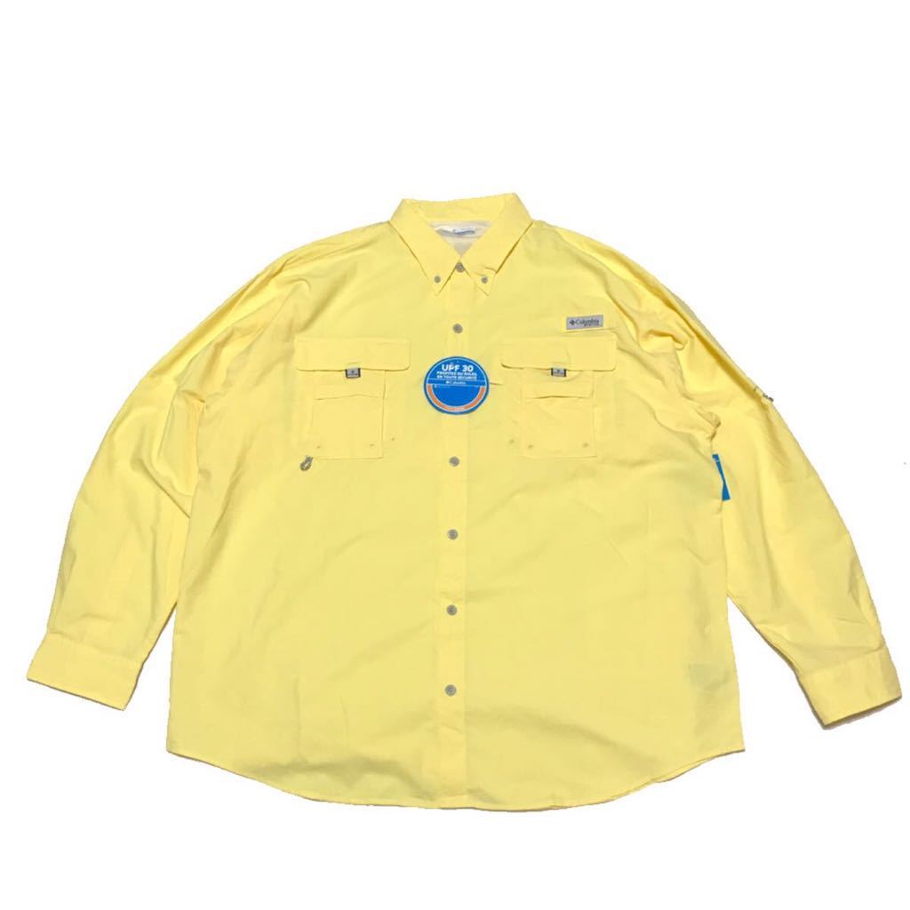限定SALE，人気SALE 品 Columbia PFG コロンビア 長袖 フィッシングシャツ アウトドア ポケット イエロー US古着 サイズXL(長袖シャツ)｜売買されたオークション情報、yahooの商品情報をアーカイブ公開 - オークファ 男性用