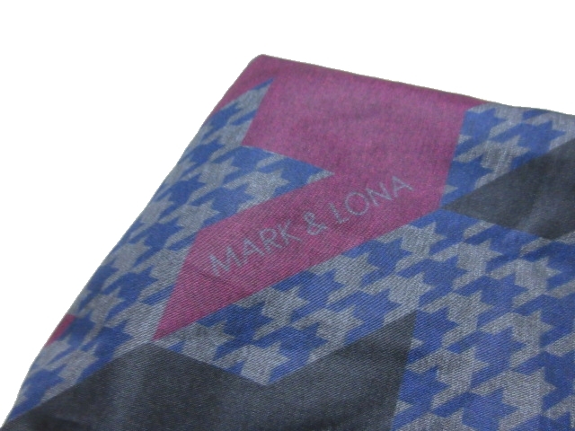 新品 MARK&LONA マーク＆ロナ 総柄 ネックウォーマー スヌード ネック