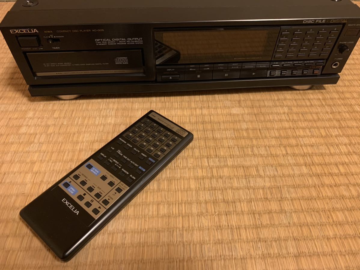 EXCELIA AIWA XC-005 CDデッキ 動作確認済み リモコン付き リモコン訳