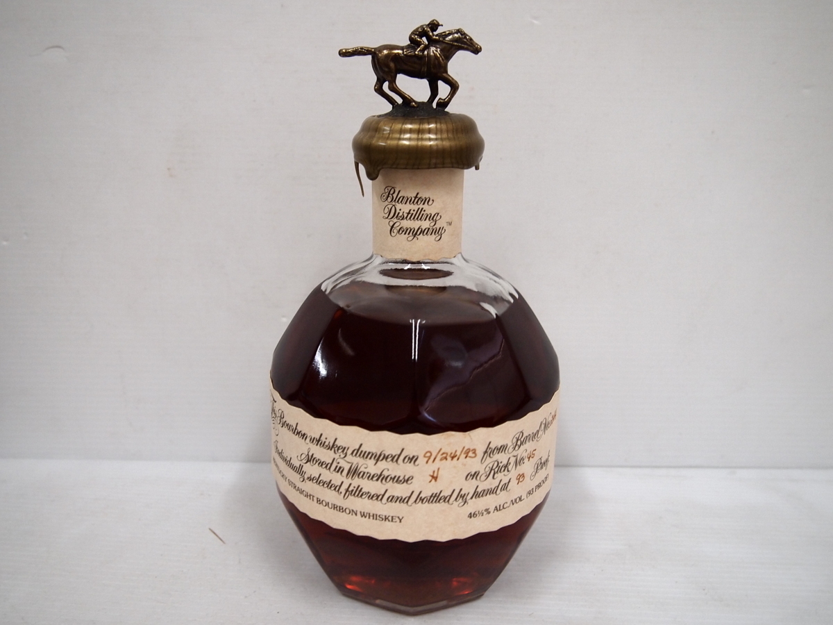数量限定，爆買い Blanton ブラントン シングルバレル ボトル ナンバー 83 dumped on 9/24/93 ケンタッキー バーボン ウイスキー 古酒 未開栓 L1229E1(バーボン)｜売買されたオークション情報、yahooの商品情報をアーカイ バーボン