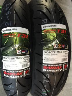 ブリヂストン　120/70ZR17　160/60ZR17　T31　送料無料　消費税込　