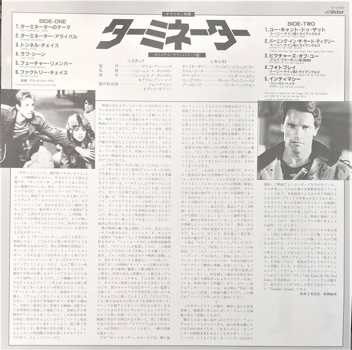 レアLPレコード ターミネーター・サウンドトラック Various The