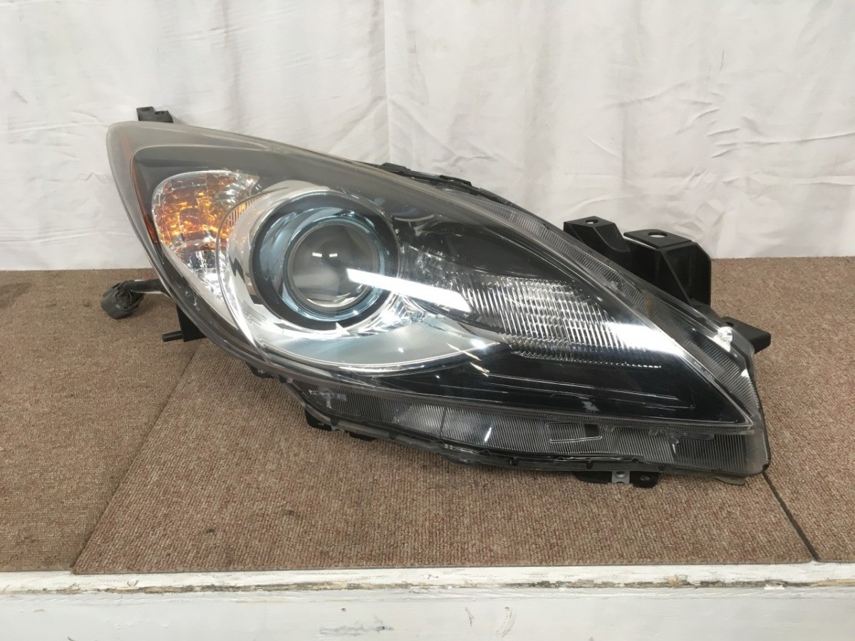 アクセラ HID 美品 マツダ BHN3-51040 純正左ヘッドライト 純正 前期