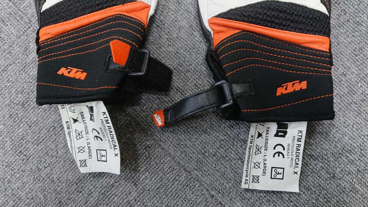 グローブ Lサイズ レザー KTM ブラック⁄オレンジ ブラック バイク