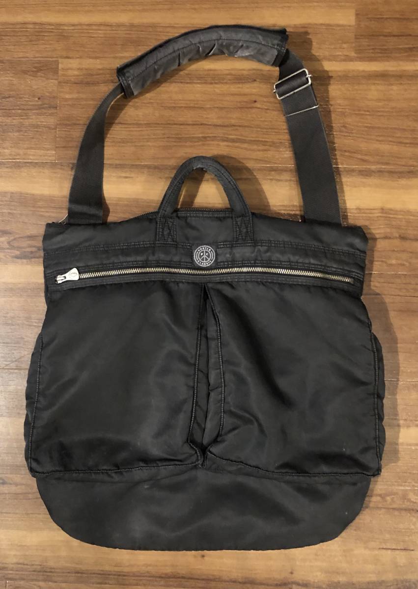 【中古】Porter Classic ポータークラシック ヘルメットバッグ ブラック 2wayトートショルダーバッグ スーパーナイロン ヘルメットケース 