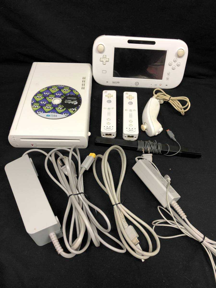 【中古】 Nintendo ニンテンドー WiiU スプラトゥーン 本体 32G リモコン センサーバー ジャンク 任天堂 _1
