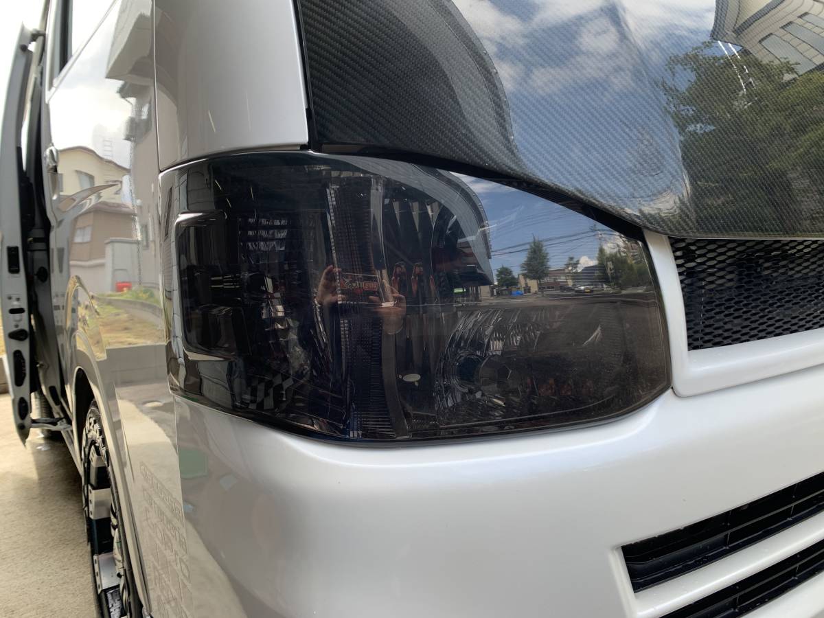 ハイエース 200系 ヘッドライトカバー 3型 車＆バイク ヘッドライト 3 
