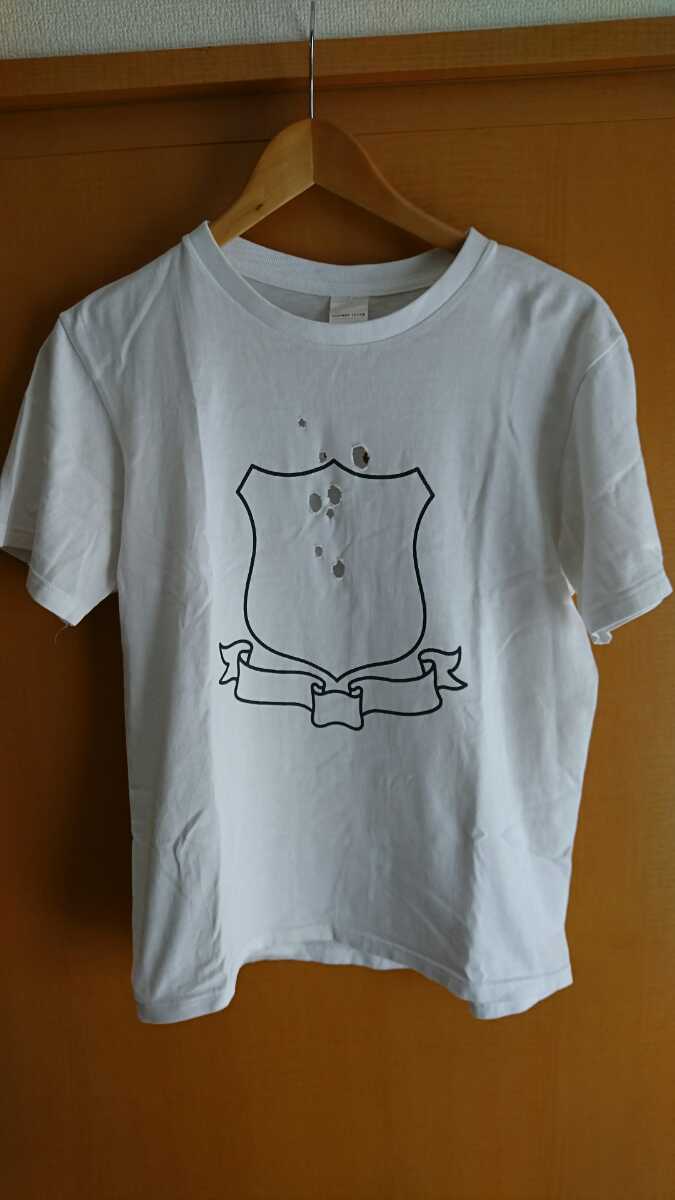 ナンバーナインスタンダード期エンブレムダメージユーズド穴あき加工Ｔシャツnumbernine