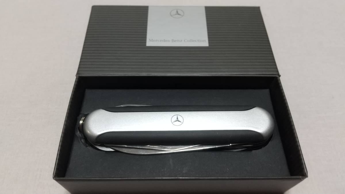 非売品 ベンツの多機能ナイフ★ Mercedes-Benz メルセデス・ベンツ ポケットナイフ サバイバルナイフ 八徳 黒×灰 ドイツ RICHARTZ社製