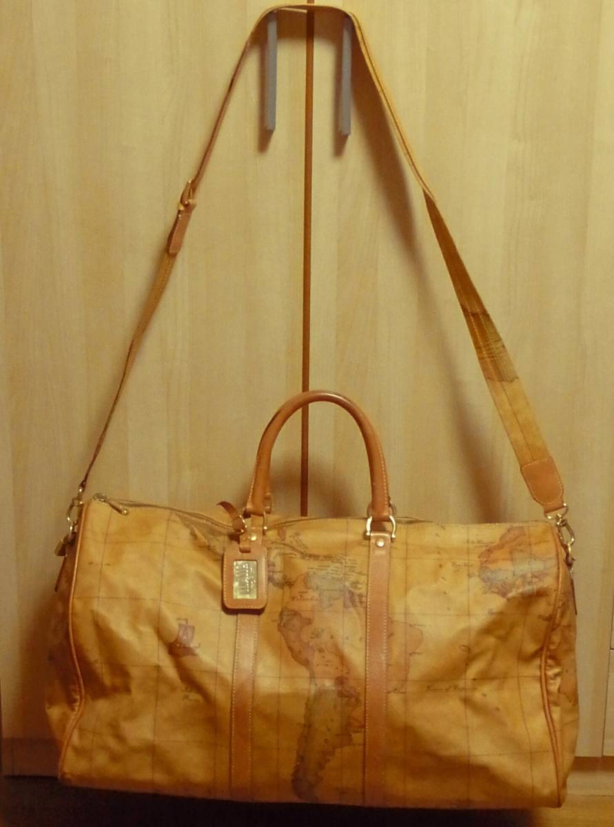PRIMA CLASSEショルダーストラップ付きボストンバッグ60cm世界地図柄