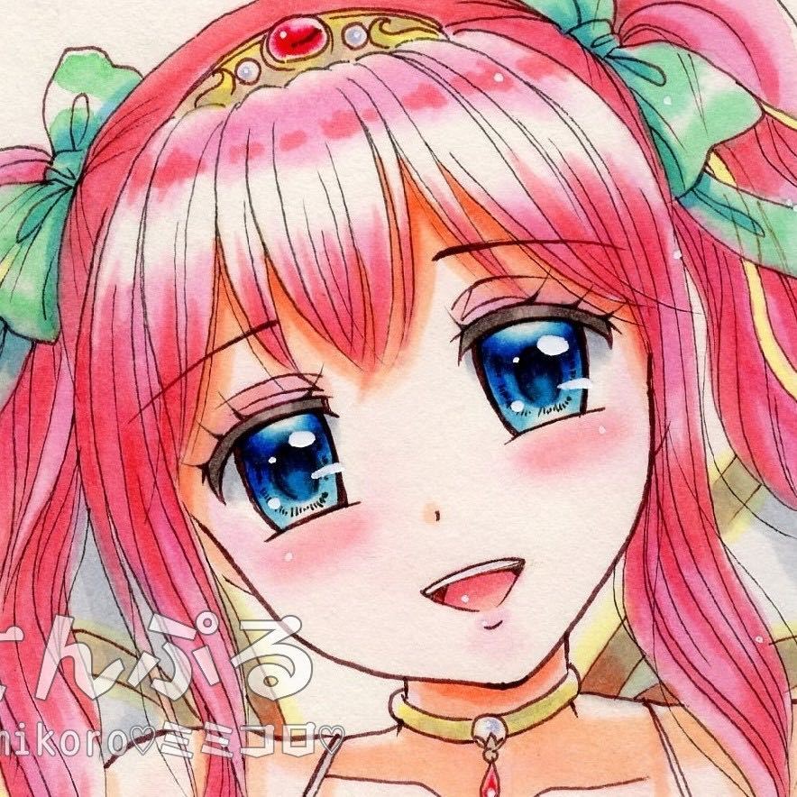 オリジナル手描きイラスト 春の妖精 ツインテール B5 ピンク 手描きイラスト 売買されたオークション情報 Yahooの商品情報をアーカイブ公開 オークファン Aucfan Com