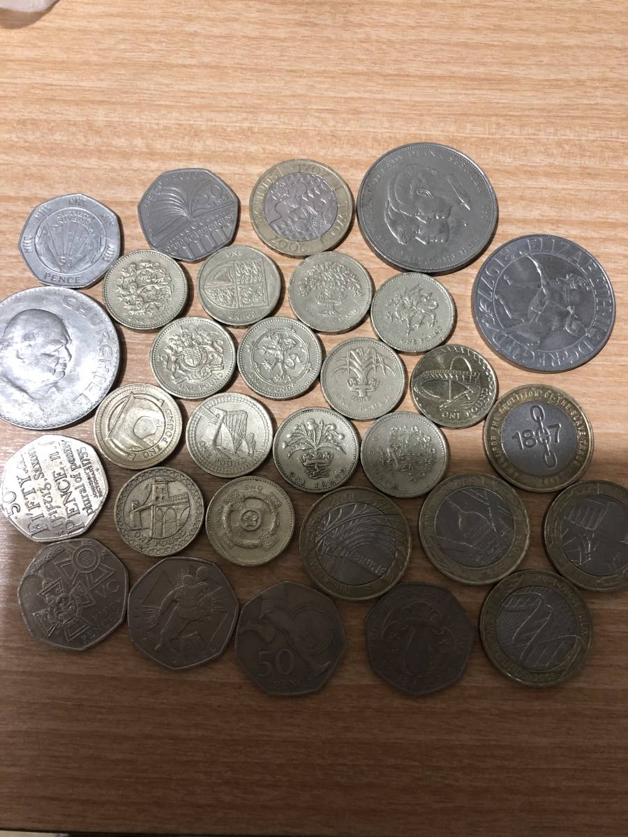 イギリス | 2ポンド 1ポンド 50ペンス 旧硬貨 複数種類 10ペンス 5ペンス