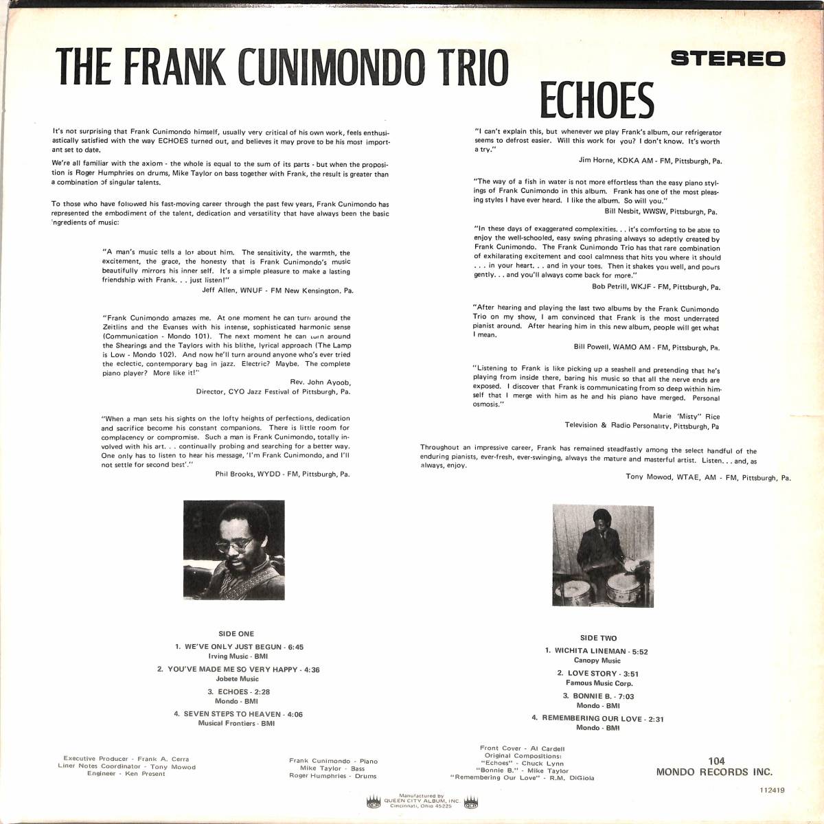 Frank The Cunimondo Lynn Trio ⁄ Introducing Marino – Marino, LYNN