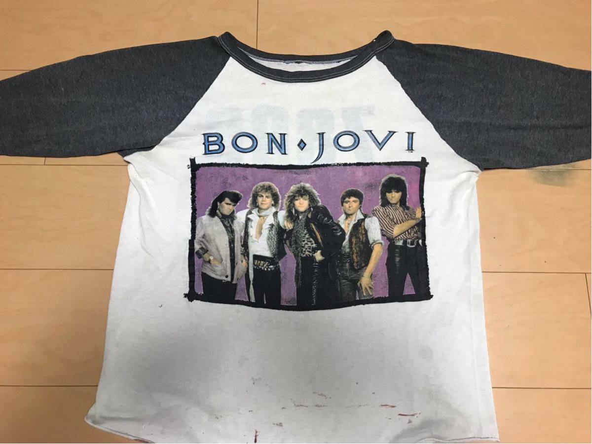 全国無料，安い bon jovi 1985 usa tour tシャツ ビンテージ バンドTシャツ(Tシャツ)｜売買されたオークション情報、yahooの商品情報をアーカイブ公開 - オークファン Tシャツ