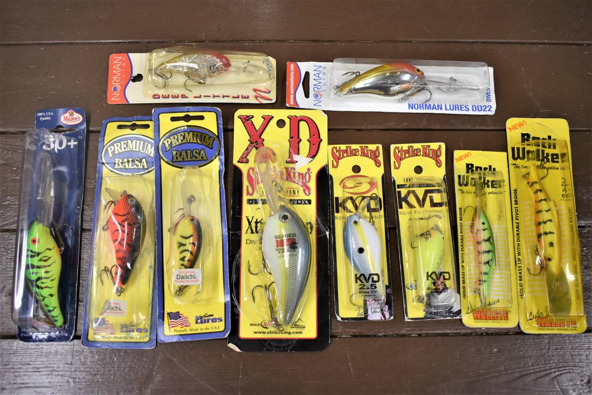お得，定番人気 品 ストライキング ノーマン マンズ 等 10XD KVD 1.5 2.5 DD22 ディープ リトル N 30+ 等 クランクベイト 10個セット(クランクベイト)｜売買されたオークション情報、yahooの商品情報をアーカイブ公開 淡水